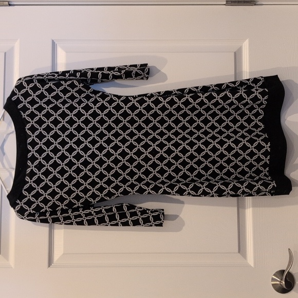 NWOT Black and White Patterned Dress - Picture 2 of 2
